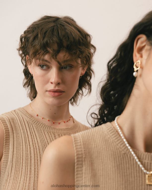 jalapeno - zlata in rdeča ogrlica ženske Alohas 0D4R81112