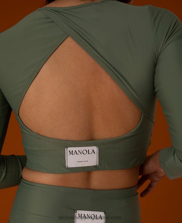 jedrni trikotnik - zeleni econyl vrh ženske Alohas 0D4R8660