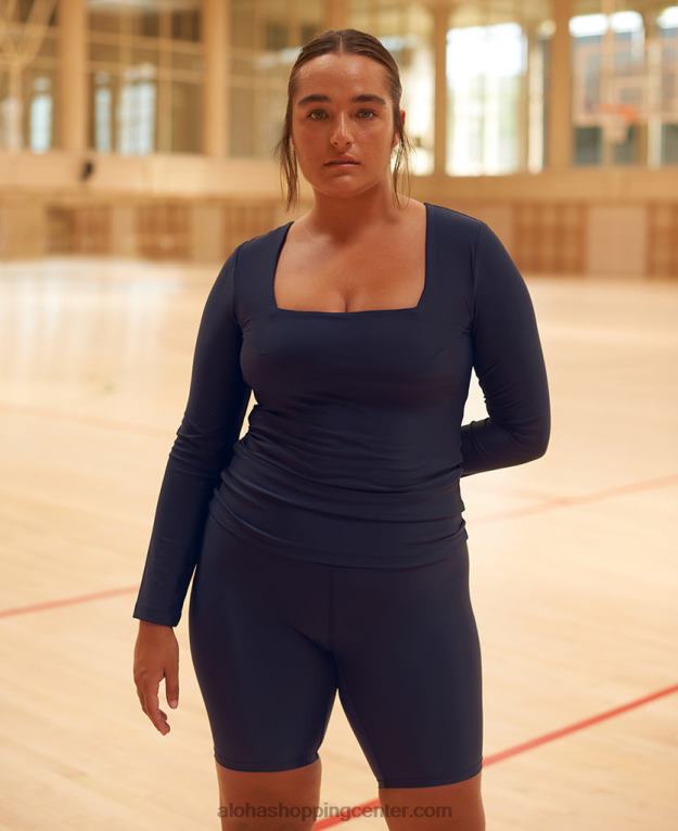 jedro - modra majica z dolgimi rokavi ženske Alohas 0D4R8622