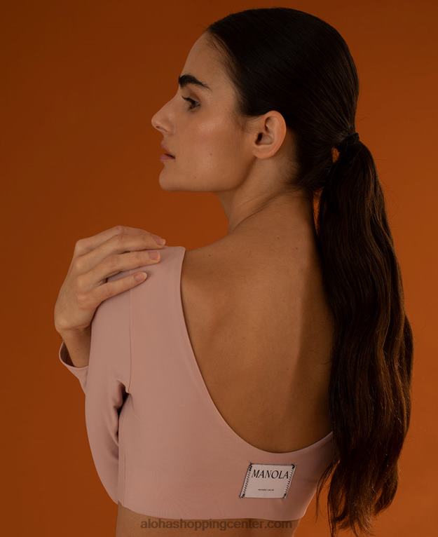 jedro - roza majica z dolgimi rokavi ženske Alohas 0D4R8763