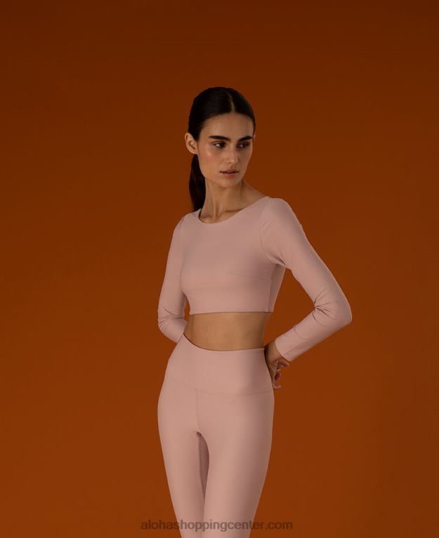 jedro - roza majica z dolgimi rokavi ženske Alohas 0D4R8763