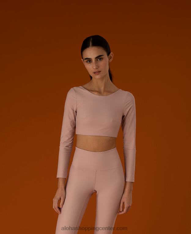 jedro - roza majica z dolgimi rokavi ženske Alohas 0D4R8763