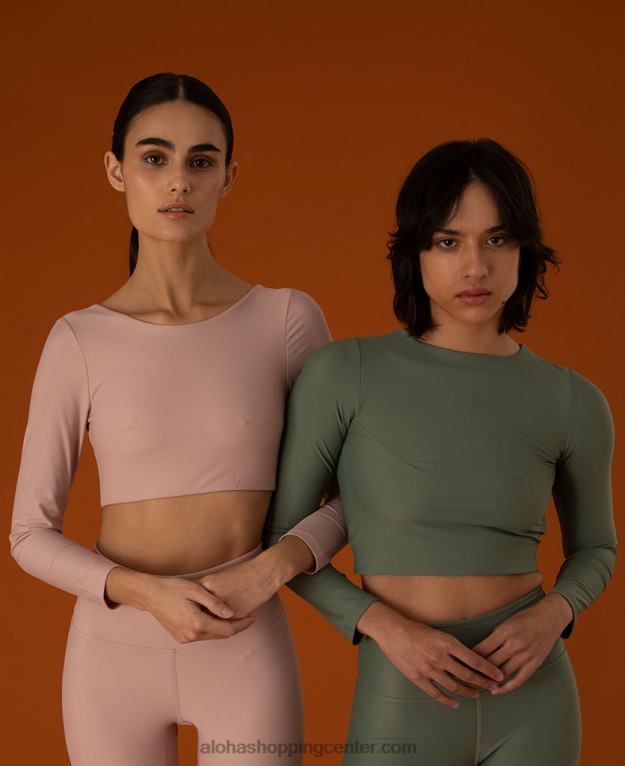 jedro - roza majica z dolgimi rokavi ženske Alohas 0D4R8763