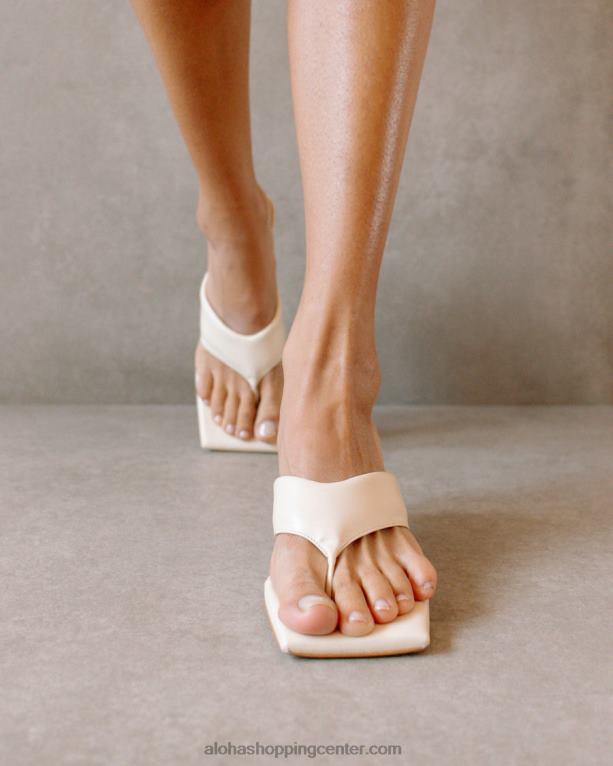 jolla - beli veganski usnjeni sandali ženske Alohas 0D4R8500