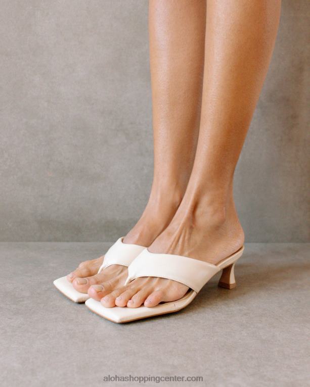 jolla - beli veganski usnjeni sandali ženske Alohas 0D4R8500