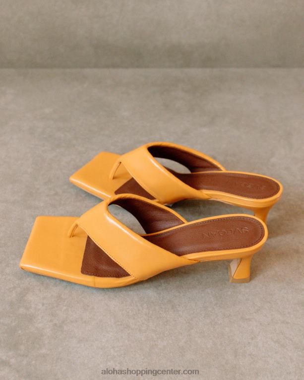 jolla - oranžni veganski usnjeni sandali ženske Alohas 0D4R8499