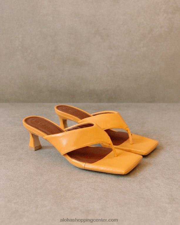 jolla - oranžni veganski usnjeni sandali ženske Alohas 0D4R8499