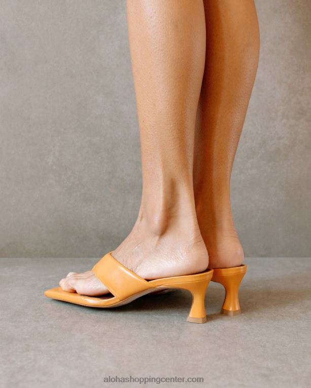 jolla - oranžni veganski usnjeni sandali ženske Alohas 0D4R8499