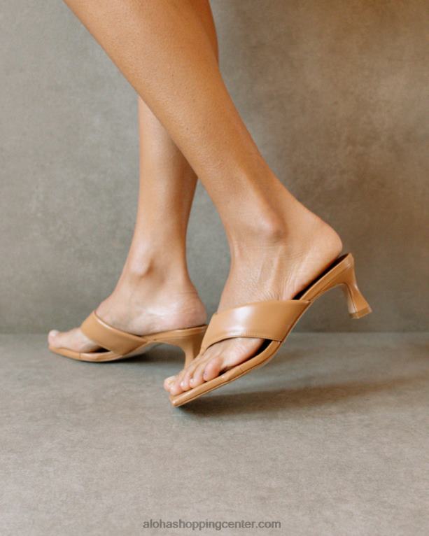 jolla - rjavi veganski usnjeni sandali ženske Alohas 0D4R8497