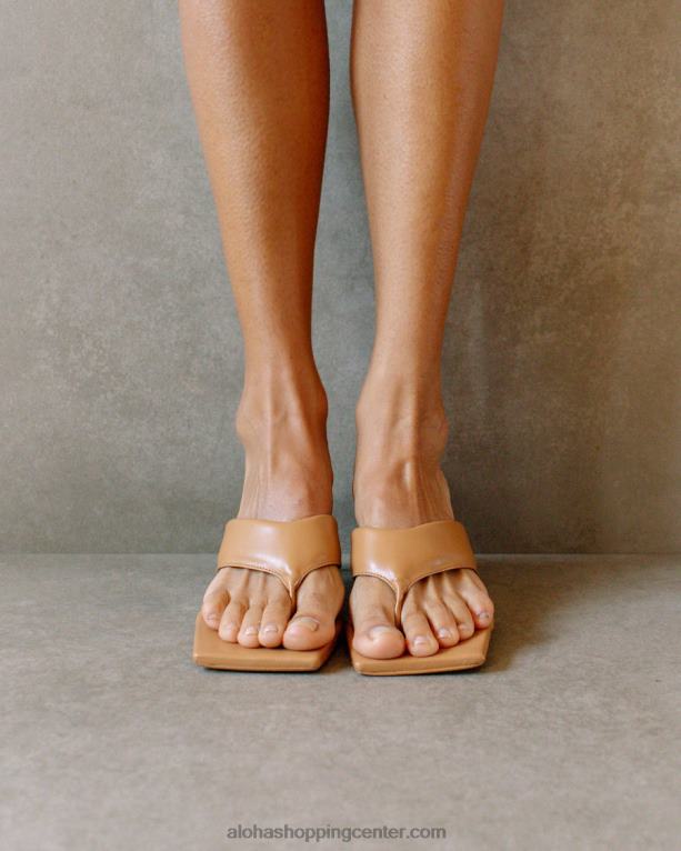 jolla - rjavi veganski usnjeni sandali ženske Alohas 0D4R8497