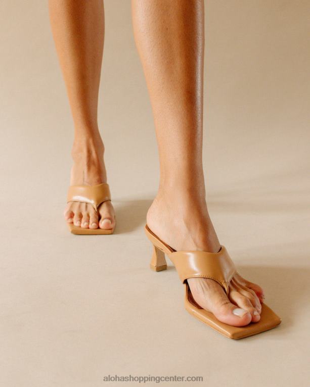 jolla - rjavi veganski usnjeni sandali ženske Alohas 0D4R8497