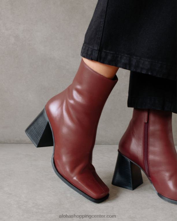 jug - rdeči usnjeni škornji ženske Alohas 0D4R8202