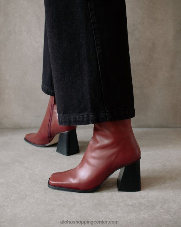 jug - rdeči usnjeni škornji ženske Alohas 0D4R8202