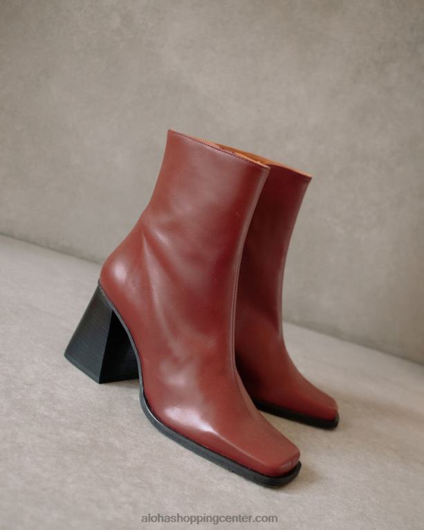 jug - rdeči usnjeni škornji ženske Alohas 0D4R8202