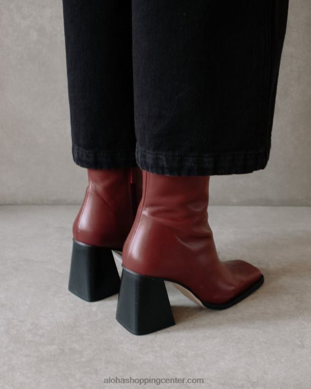 jug - rdeči usnjeni škornji ženske Alohas 0D4R8202