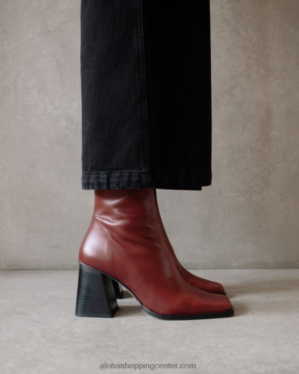 jug - rdeči usnjeni škornji ženske Alohas 0D4R8202