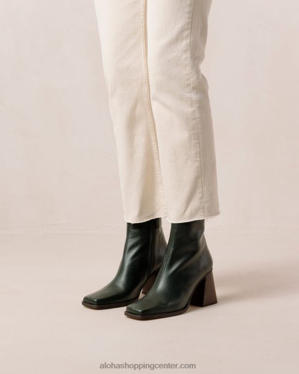 jug - temno zeleni usnjeni škornji ženske Alohas 0D4R8198