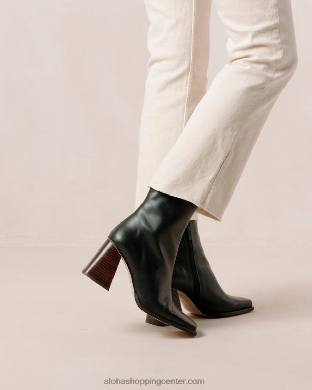 jug - temno zeleni usnjeni škornji ženske Alohas 0D4R8198