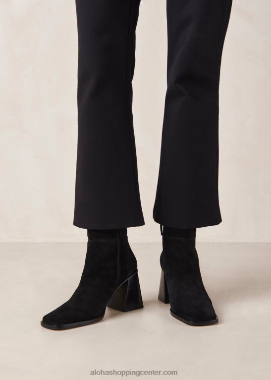 jug - črni čevlji iz semiša ženske Alohas 0D4R8149