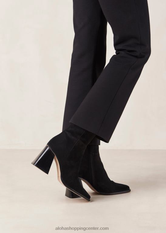 jug - črni čevlji iz semiša ženske Alohas 0D4R8149