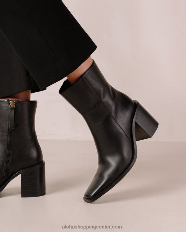 julie - črni usnjeni škornji ženske Alohas 0D4R8581