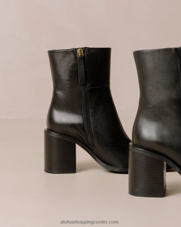 julie - črni usnjeni škornji ženske Alohas 0D4R8581