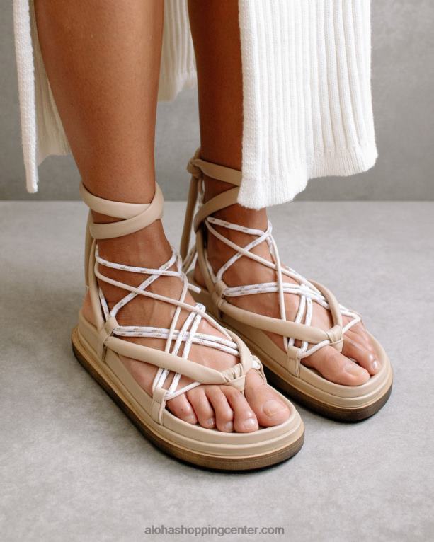 jungle - bež usnjeni sandali ženske Alohas 0D4R8440