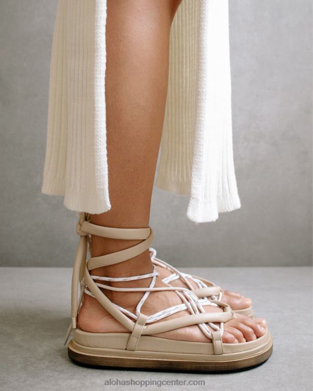 jungle - bež usnjeni sandali ženske Alohas 0D4R8440