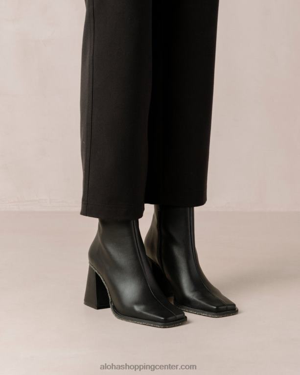 južna koruza - črni veganski usnjeni škornji ženske Alohas 0D4R8200