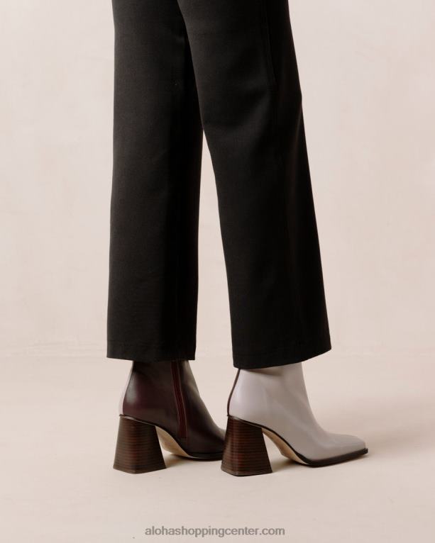 južni dvobarvni - bordo in vijoličasti usnjeni škornji ženske Alohas 0D4R8195