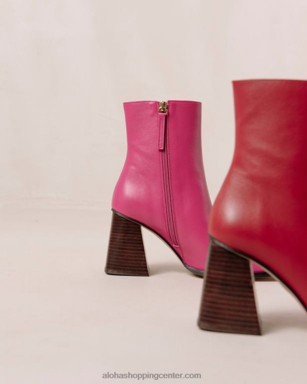 južni dvobarvni - rdeči in roza usnjeni škornji ženske Alohas 0D4R8196