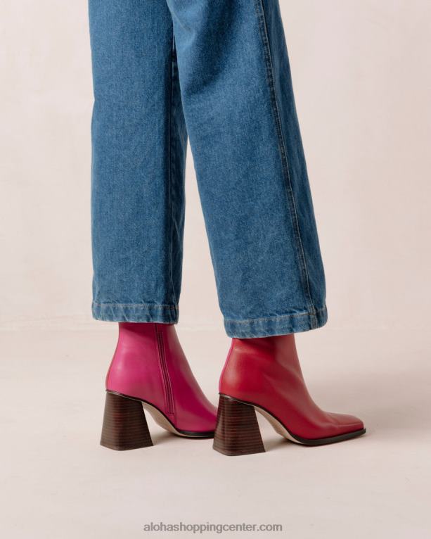 južni dvobarvni - rdeči in roza usnjeni škornji ženske Alohas 0D4R8196