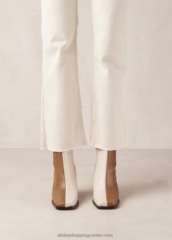 južni dvobarvni - rjavi in ​​bež usnjeni škornji ženske Alohas 0D4R8148