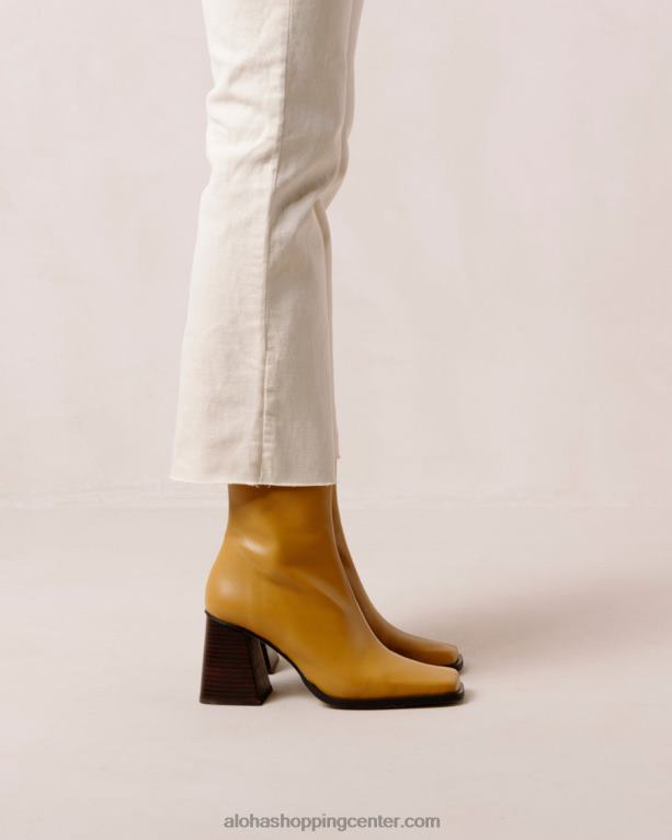 južno - rumeni usnjeni škornji ženske Alohas 0D4R8199