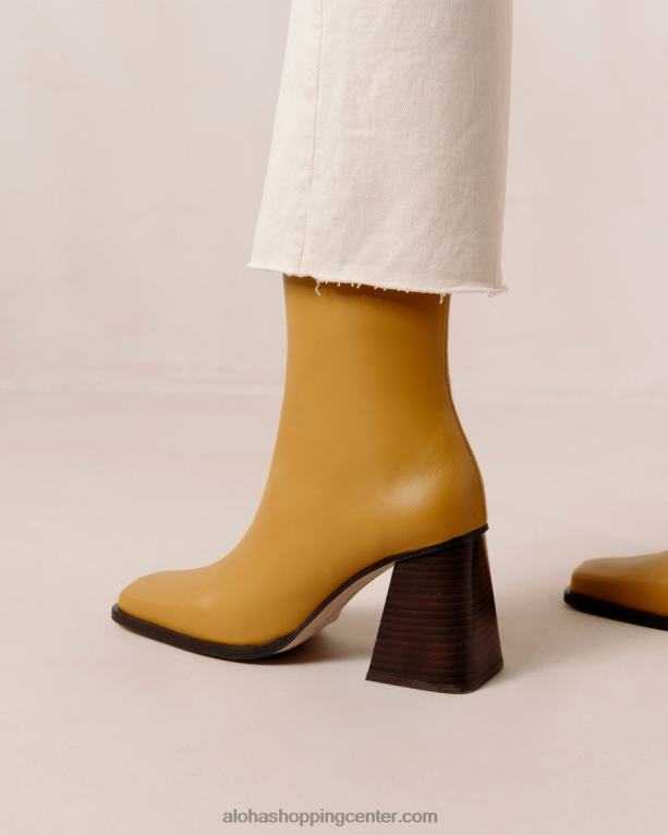 južno - rumeni usnjeni škornji ženske Alohas 0D4R8199