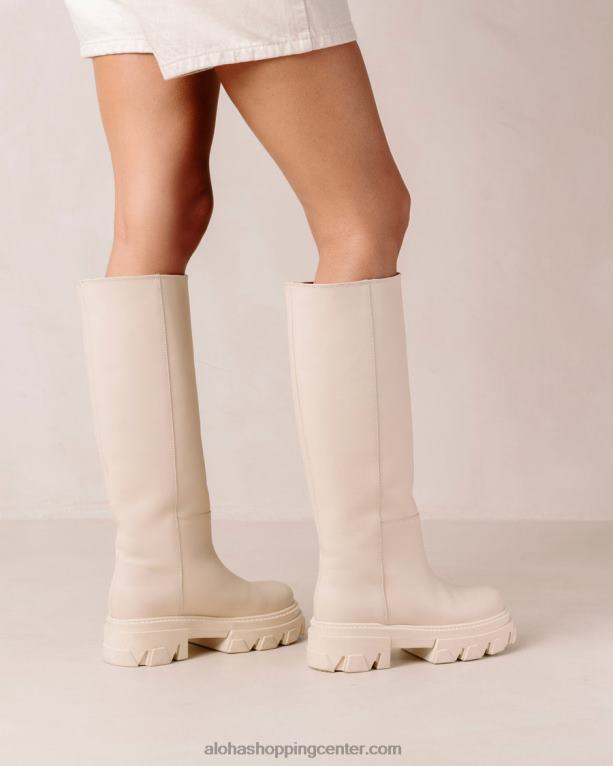 katiuska - beli usnjeni škornji ženske Alohas 0D4R896