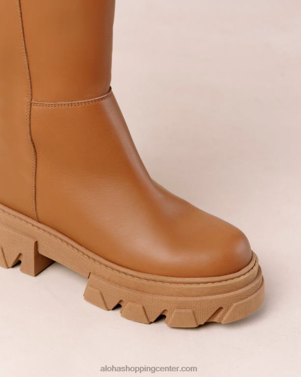 katiuska - rjavi usnjeni škornji ženske Alohas 0D4R895