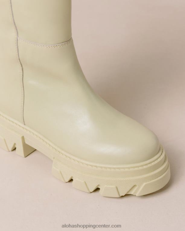 katiuska - svetlo zeleni usnjeni škornji ženske Alohas 0D4R8102