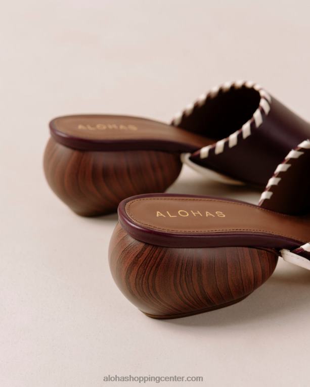 kitty - rdeči usnjeni sandali ženske Alohas 0D4R8373