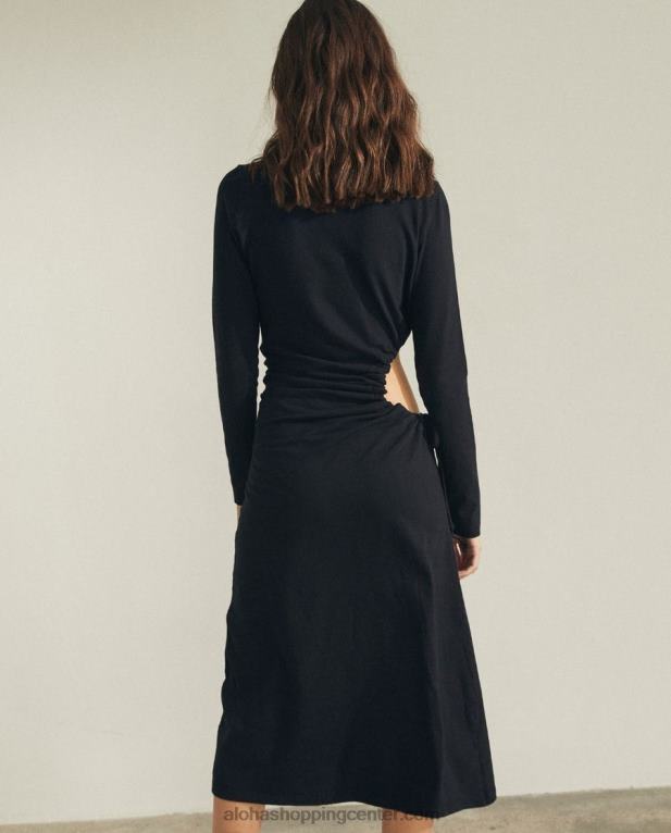 knockout - črna bombažna obleka ženske Alohas 0D4R8878