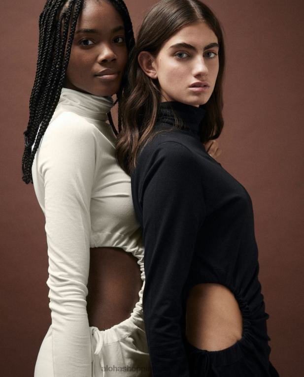 knockout - črna bombažna obleka ženske Alohas 0D4R8878