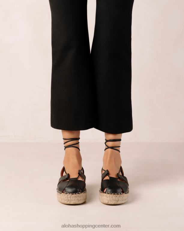 korenine - črne espadrile ženske Alohas 0D4R8594