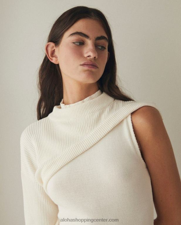 kreator - beli pleteni vrh ženske Alohas 0D4R8875