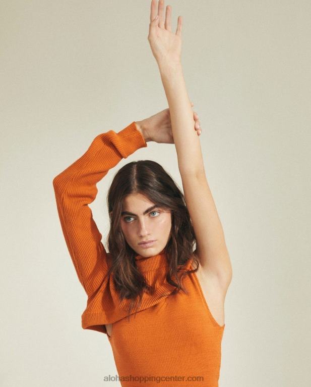 kreator - oranžen pleten top ženske Alohas 0D4R8877