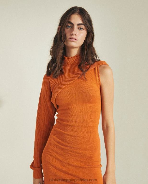 kreator - oranžen pleten top ženske Alohas 0D4R8877