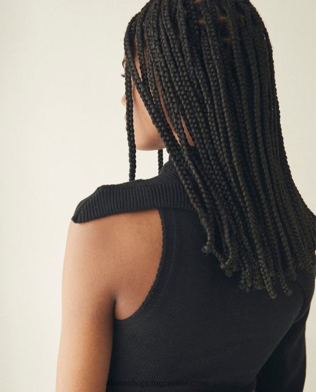 kreator - črn pleten top ženske Alohas 0D4R8876