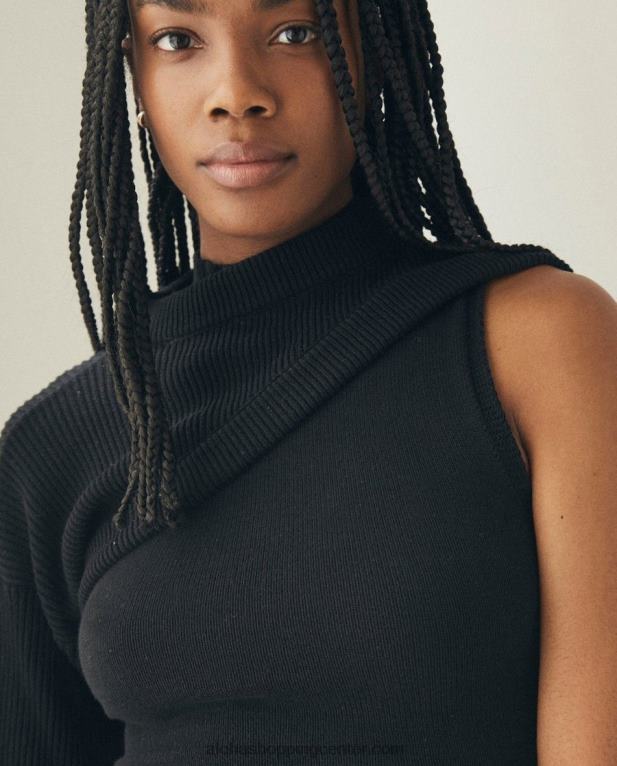 kreator - črn pleten top ženske Alohas 0D4R8876