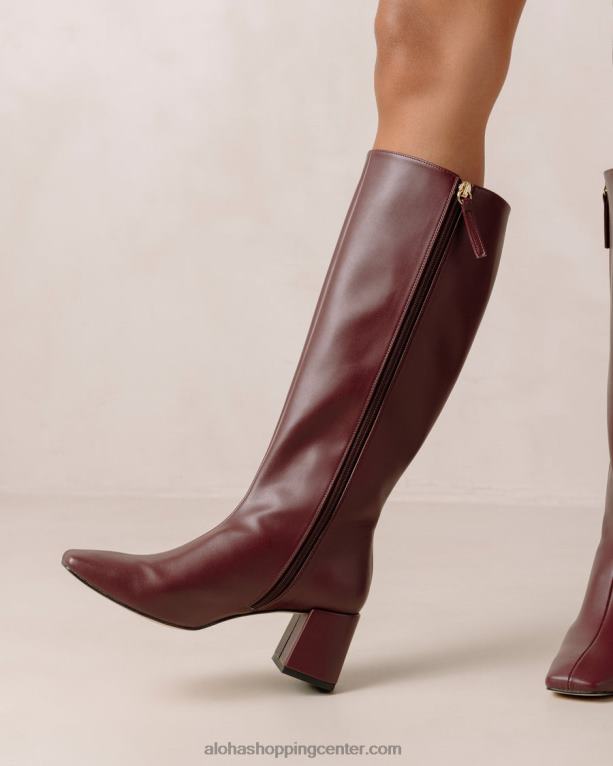 kreda - vijolični veganski usnjeni škornji ženske Alohas 0D4R8107