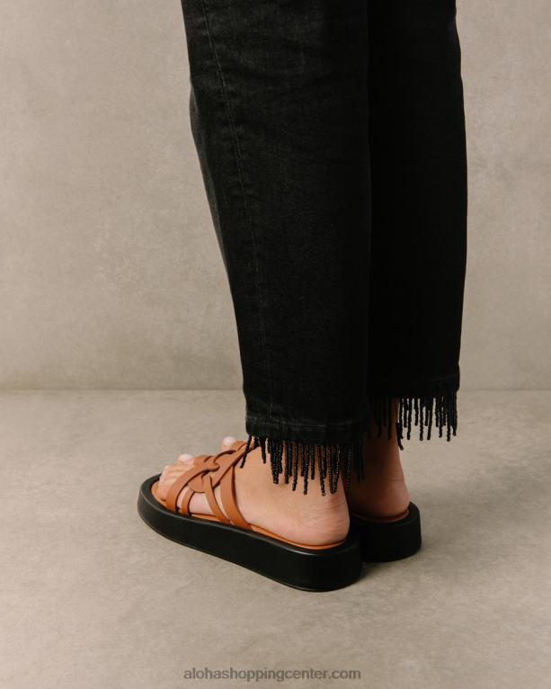 kul - rjavi usnjeni sandali ženske Alohas 0D4R8423