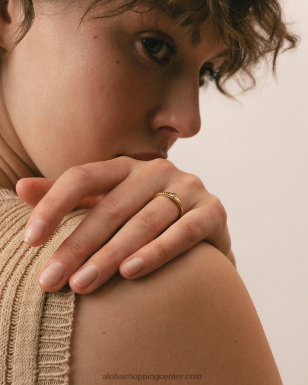 kurkuma - zlat in moder prstan ženske Alohas 0D4R81121